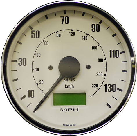 Smiths Classic Digital 100mm Dashboard Fit 140mph - Smiths Classic Digital Speedo Clipart (600x560), Png Download