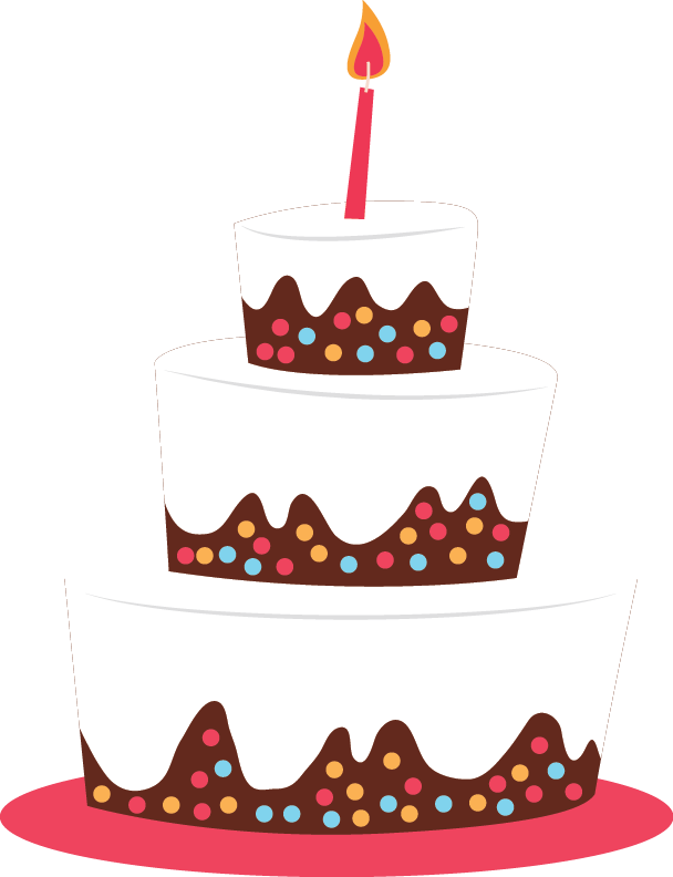 Birthday Cake - Birthday Party Clipart (608x792), Png Download
