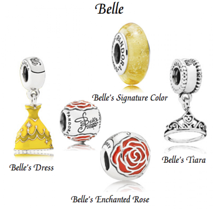 Charm Pandora Disney Belle - Pandora Disney Belle Charm Clipart (700x850), Png Download