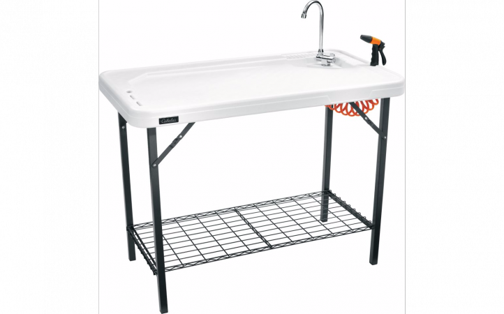 Deluxe Fish Cleaning Camp Table With Flexible Faucet Clipart (722x450), Png Download