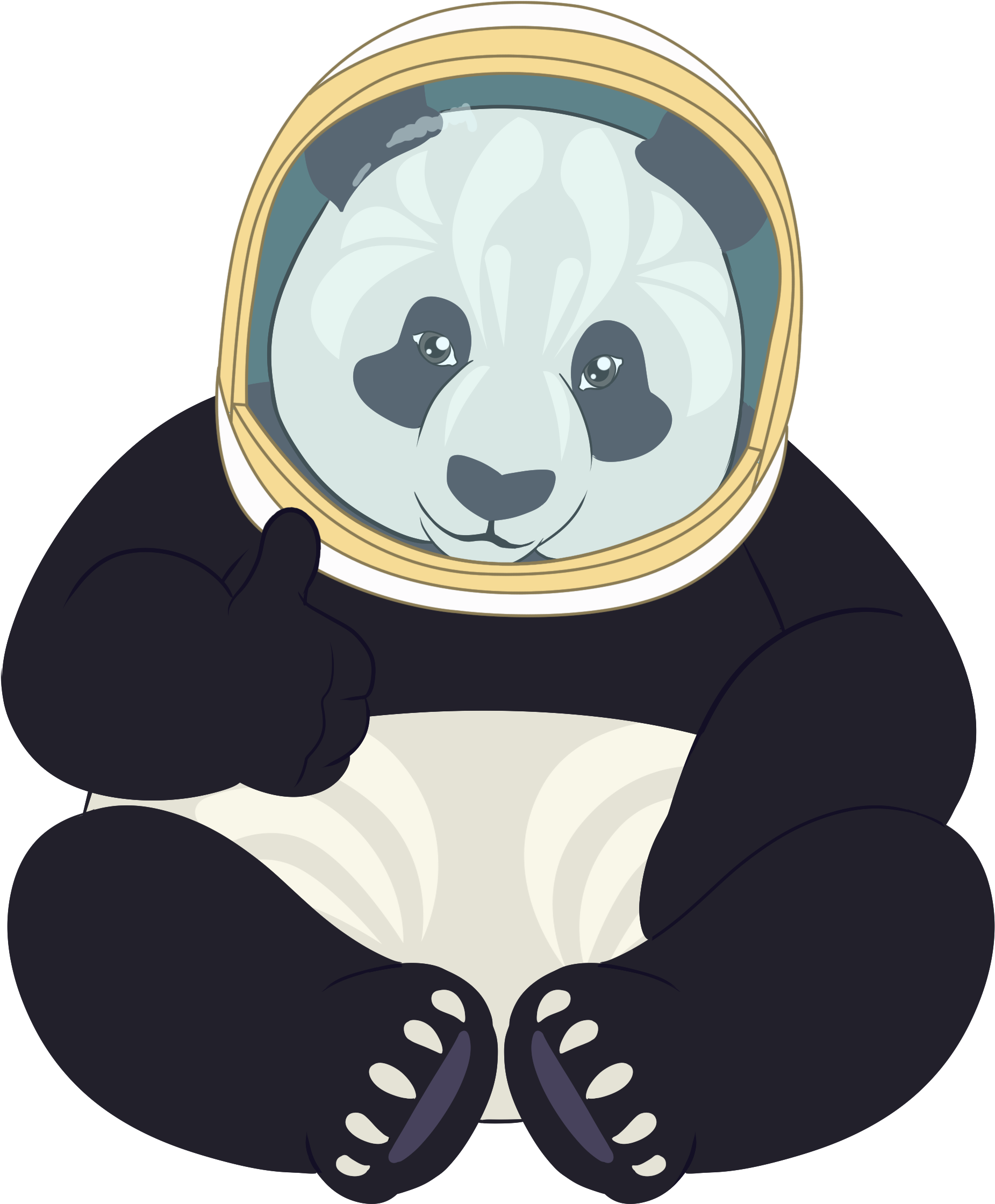 Panda Logo Png - Cartoon Clipart (2300x2680), Png Download