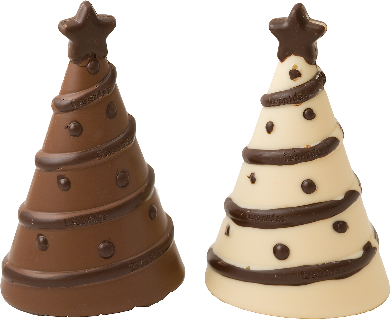 Leonidas Chocolate Christmas Trees Available At Www - Royal Icing Clipart (1890x1265), Png Download