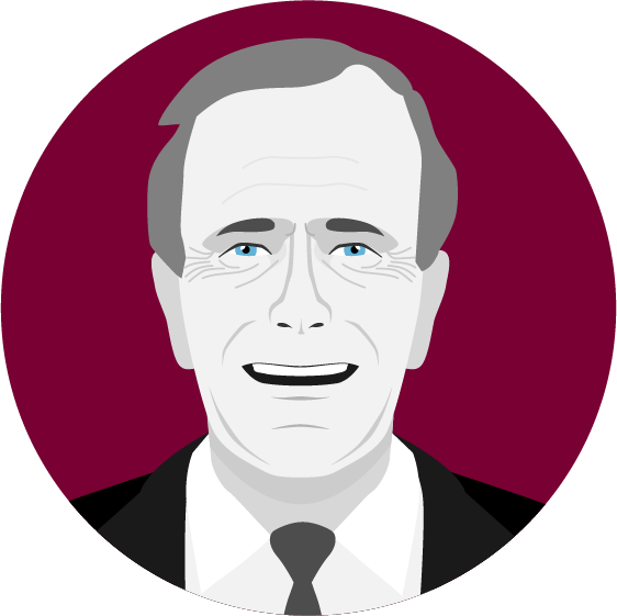 President George H - Illustration Clipart (562x561), Png Download