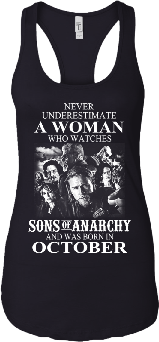 Never Underestimate A Woman Who Watches Sons Of Anarchy - Never Underestimate A Woman Who Listens To Bon Jovi Clipart (530x1137), Png Download