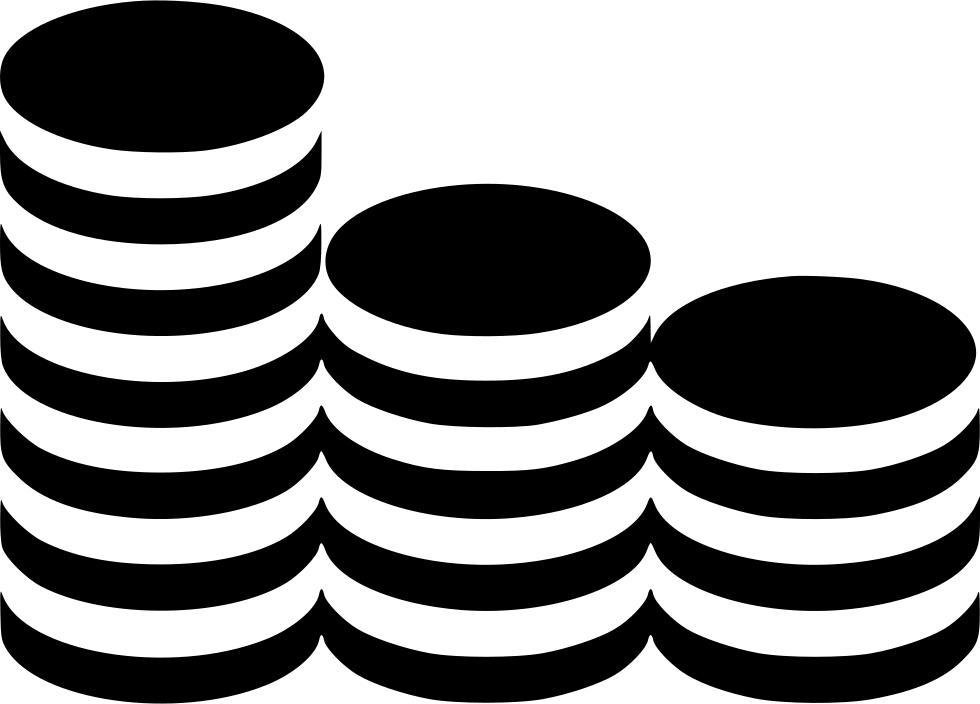 Coins Stack - - Coin Stack Icon Png Clipart (980x704), Png Download