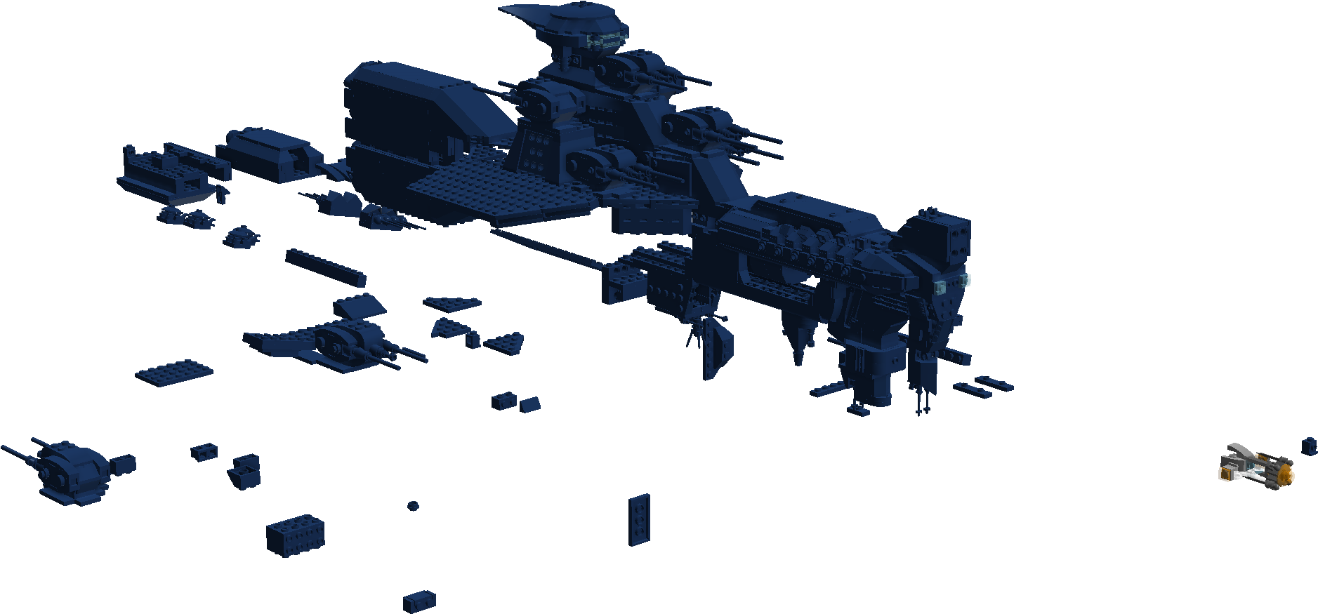First Heimdall Build - R Type Dreadnought Clipart (1920x918), Png Download