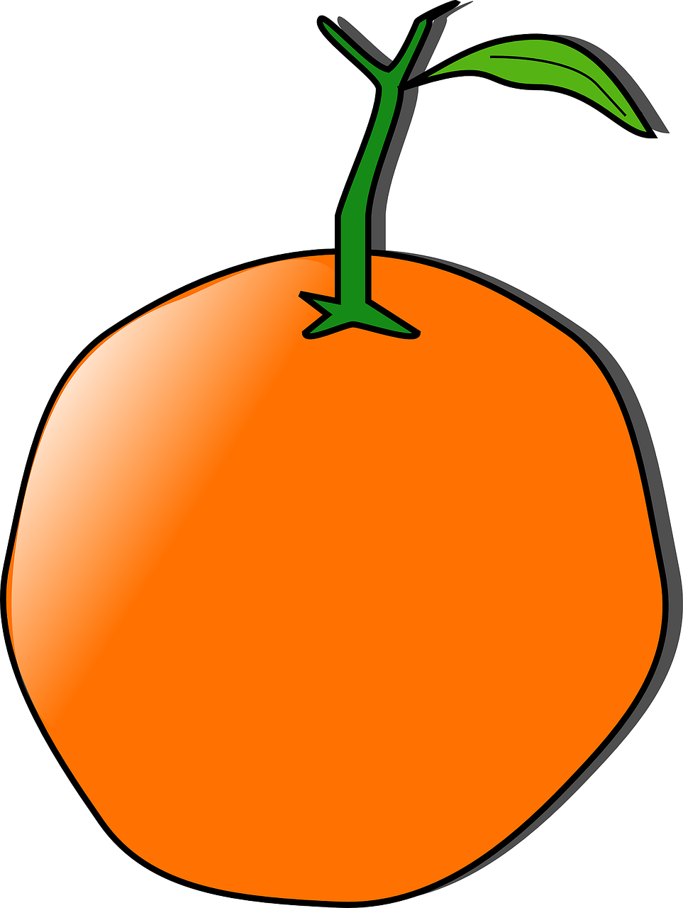 Orange Fruit Tangerine Manderin Png Image - Orange Clip Art Transparent Png (963x1280), Png Download