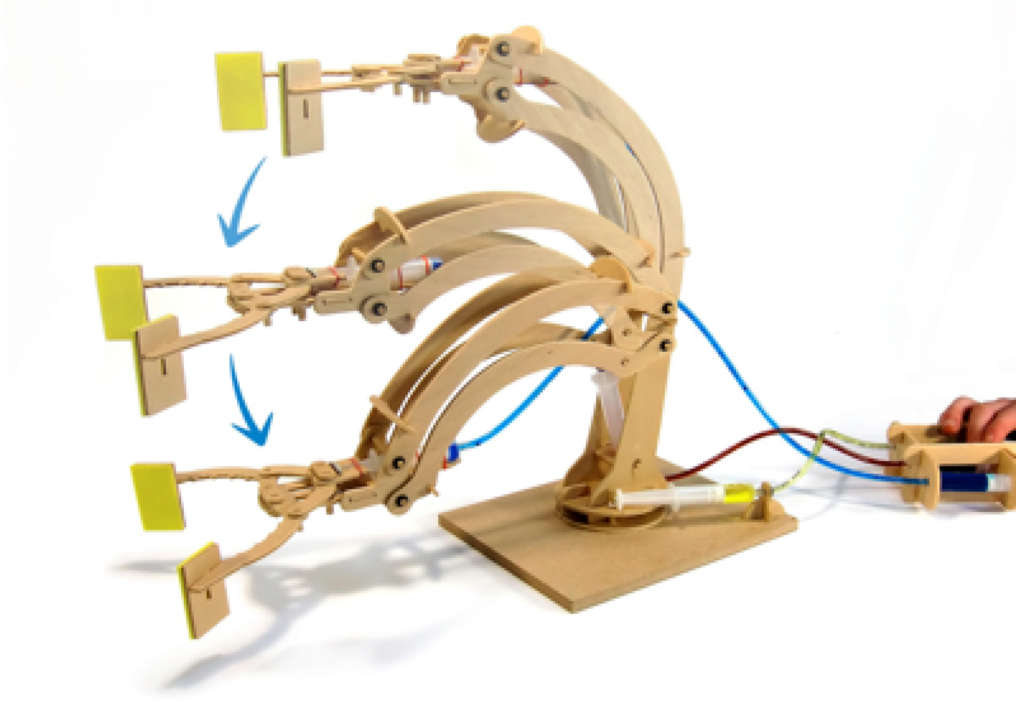 Hydraulic Robotic Arm Wooden Kit - Hydraulic Powered Robotic Arm Work Clipart (2000x2000), Png Download