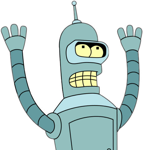 #futurama #bender #tumblr #cartoon #cartoons #lossimpsons - Bender .png Clipart (459x482), Png Download