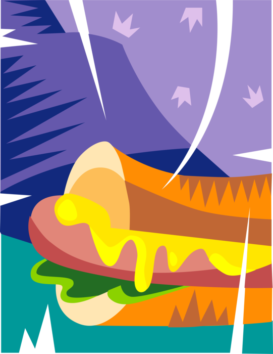 Vector Illustration Of Cooked Hot Dog Or Hotdog Frankfurter - Illustration Clipart (541x700), Png Download
