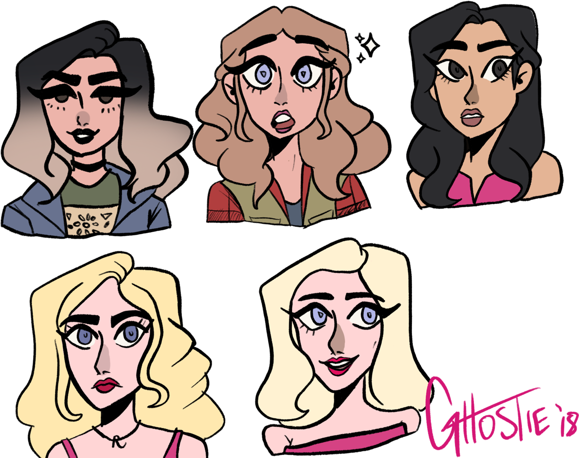 Whoa, Are Those The Titular Mean Girls™ - Cartoon Clipart (1280x960), Png Download