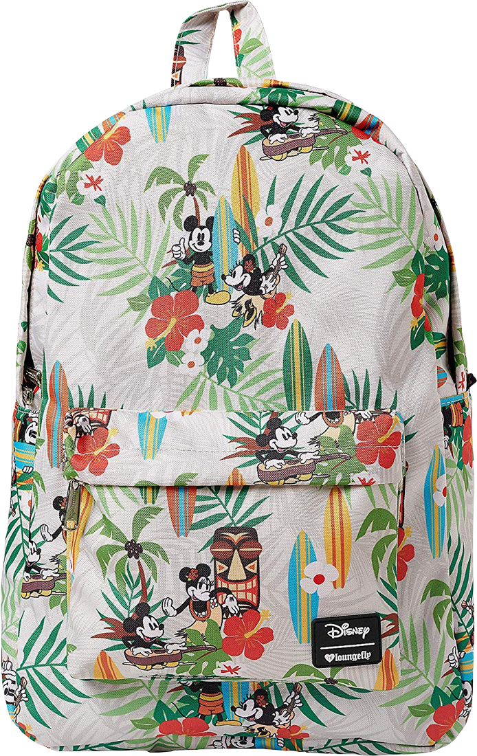 Mickey Mouse Hawaii Print 18” Backpack - Mickey Mouse Clipart (694x1100), Png Download