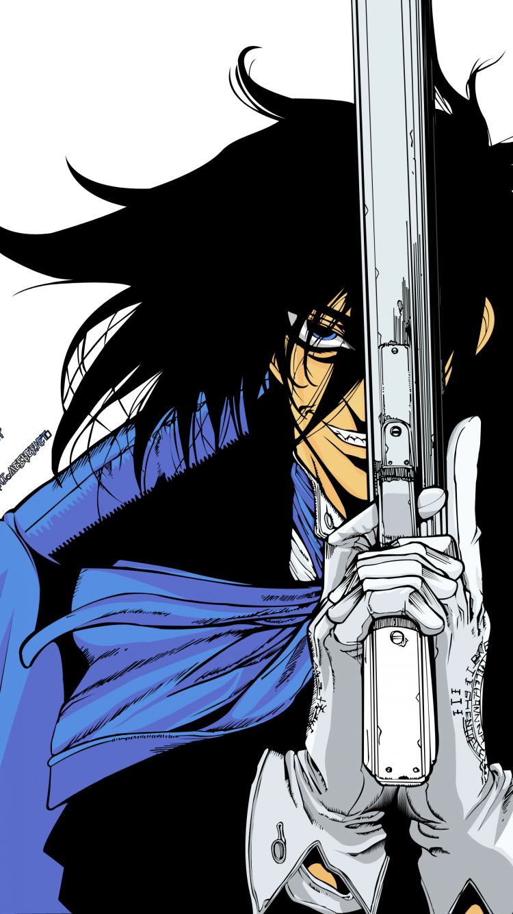 Anime / Hellsing Mobile Wallpaper - Alucard Hellsing Official Art Clipart (750x1334), Png Download