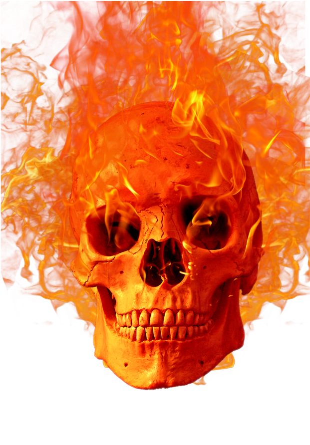 #mq #skull #fire #fireflames #flames - Transparent Fire Skull Png Clipart (1024x1024), Png Download