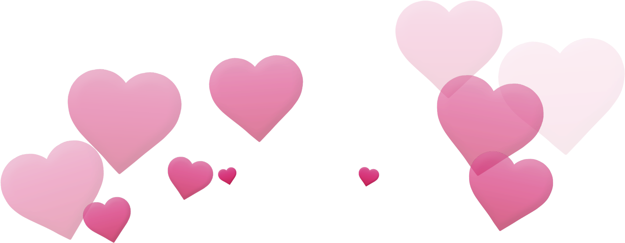 Photobooth Hearts Png - Transparent Photobooth Hearts Png Clipart (2652x1000), Png Download