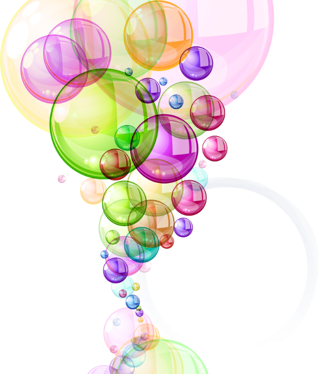 #bubbles #colorful #floating #soapbubbles #waterbubbles - Download Colorful Bubble Clipart (634x742), Png Download