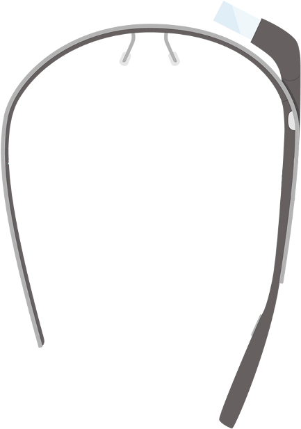 Google Glass Wear Os - Bicycle Frame Clipart (500x658), Png Download