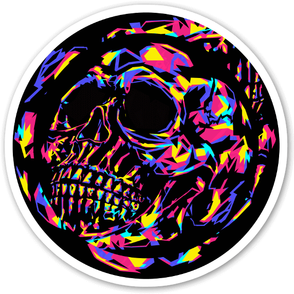 Skull - Circle Clipart (600x600), Png Download