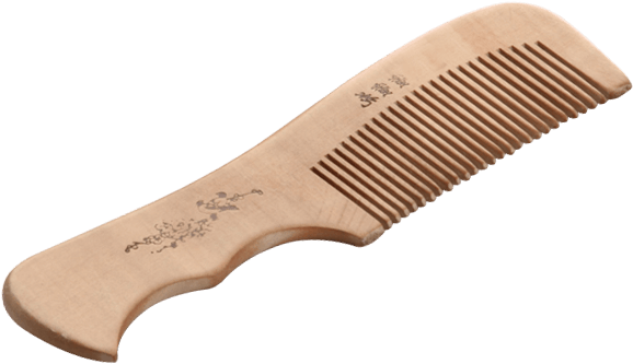 Peach Wood Comb - Расческа На Прозрачном Фоне Clipart (579x570), Png Download