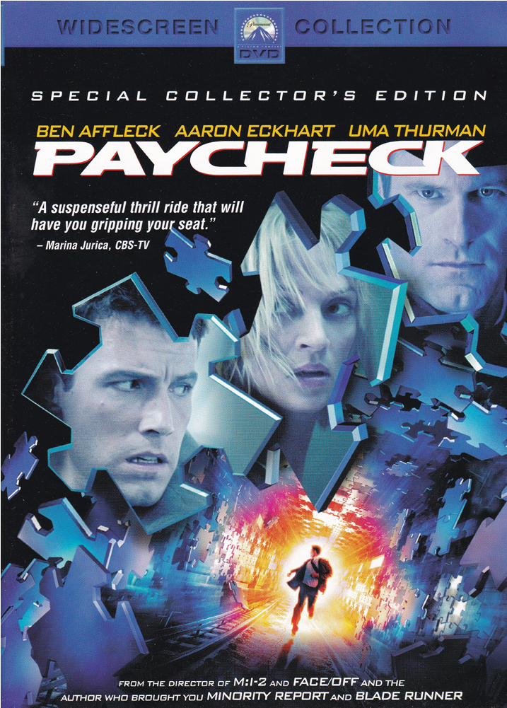 Paycheck - Paycheck Blu Ray Clipart (1000x1000), Png Download