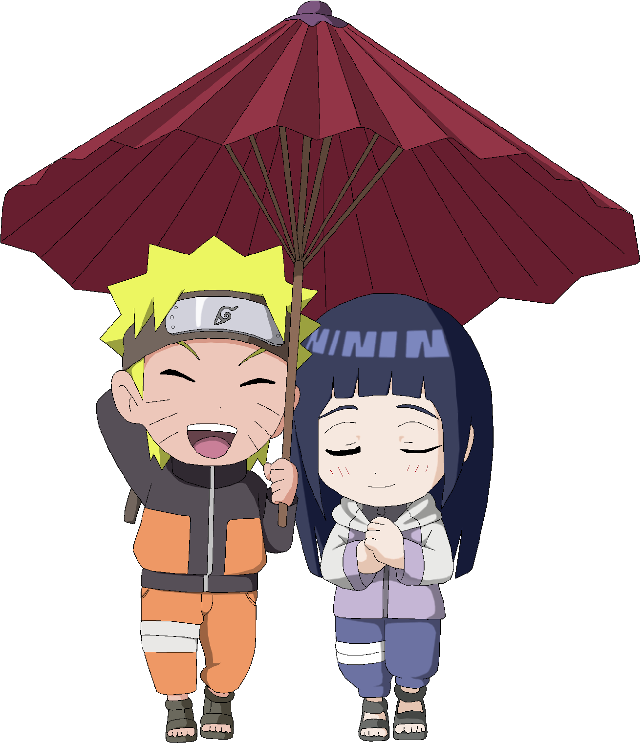 Render Naruto Hinata - Naruto And Hinata Chibi Clipart (1375x1600), Png Download