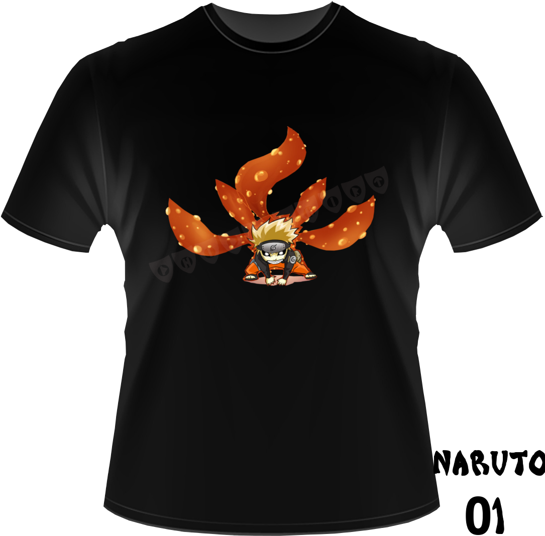 Naruto Chibi Shirt - Nekrogoblikon T Shirt Clipart (1086x1077), Png Download