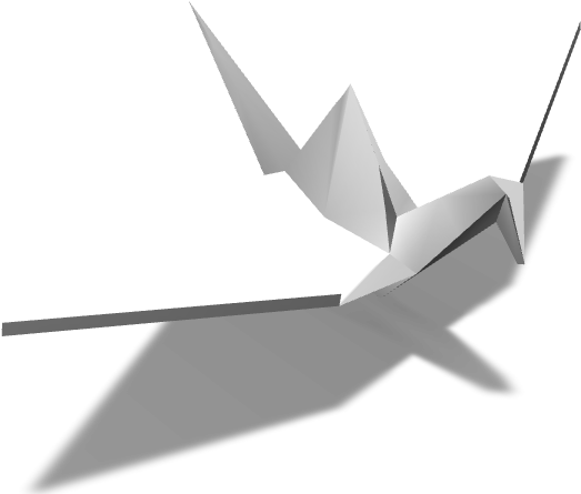 Paper Origami Crane Pendant - Origami Clipart (749x562), Png Download