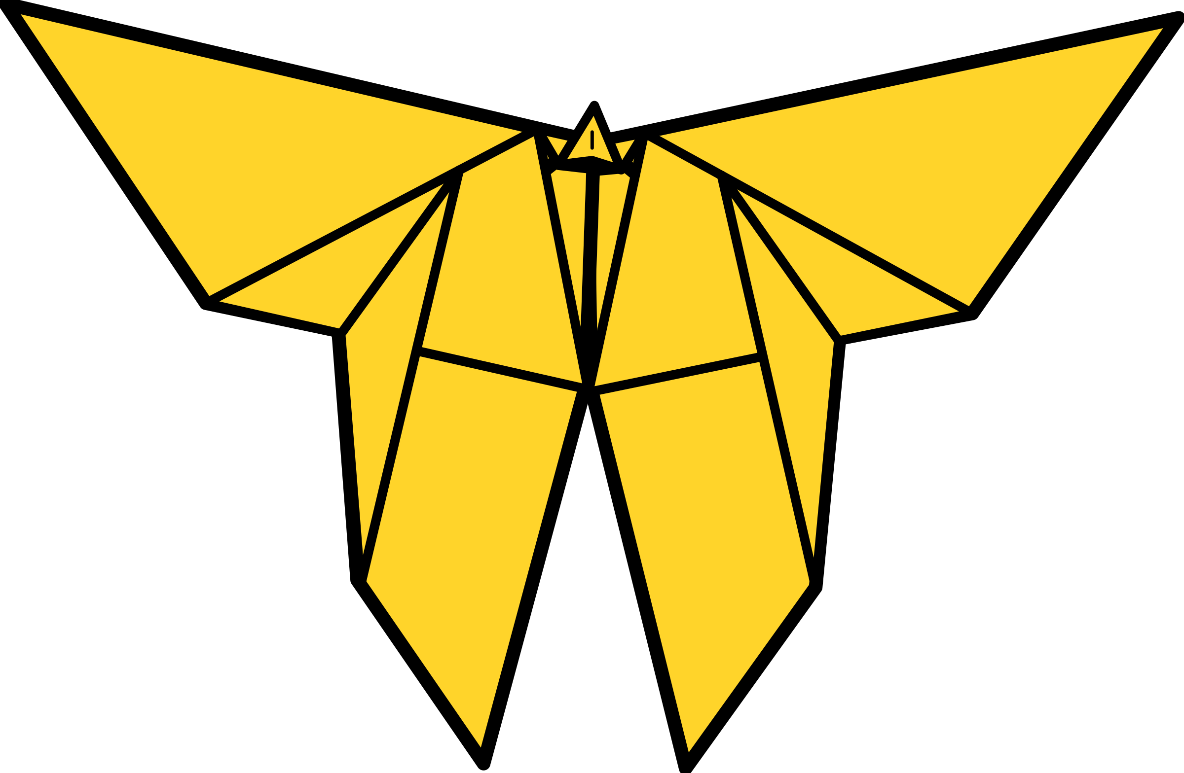 This Free Icons Png Design Of Origami Butterfly - Origami Clipart Transparent Png (2400x1568), Png Download