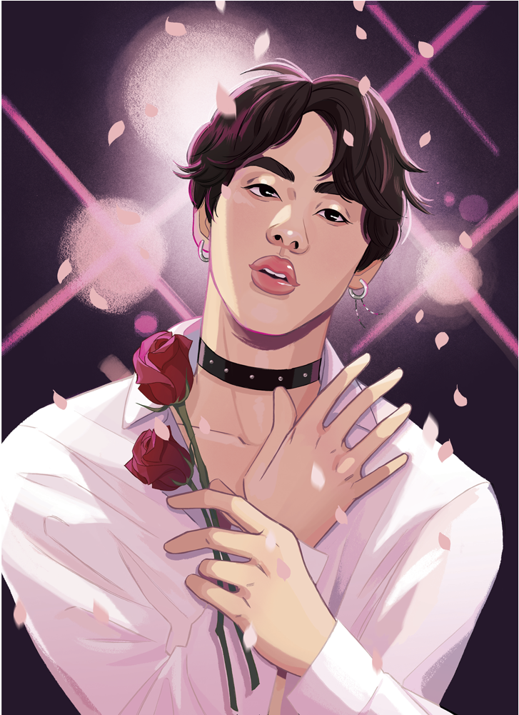 Seokjin Print - Cartoon Clipart (1000x1000), Png Download