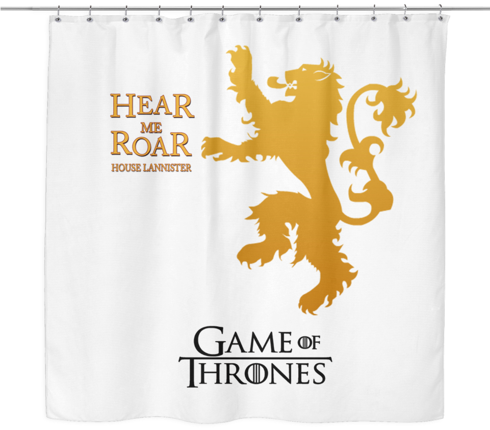 Game Of Thrones Shower Curtain House Lannister Hear - Game Of Thrones Symbols Lannister Clipart (961x843), Png Download