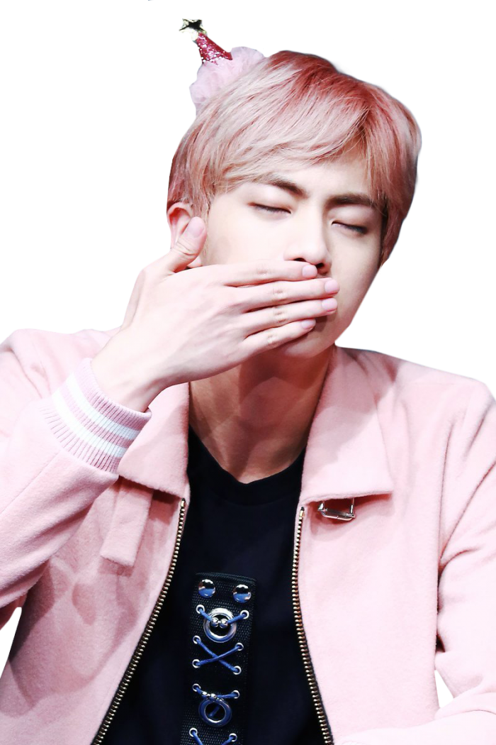 Jin Transparent Pink - Bts Jin 2017 Pink Clipart (700x1050), Png Download