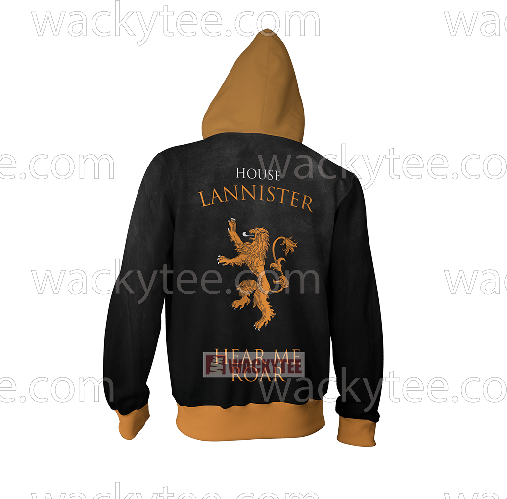 House Lannister Game Of Thrones Hear Me Roar New Zip - Wonder Woman Hoodie Clipart (1024x1024), Png Download