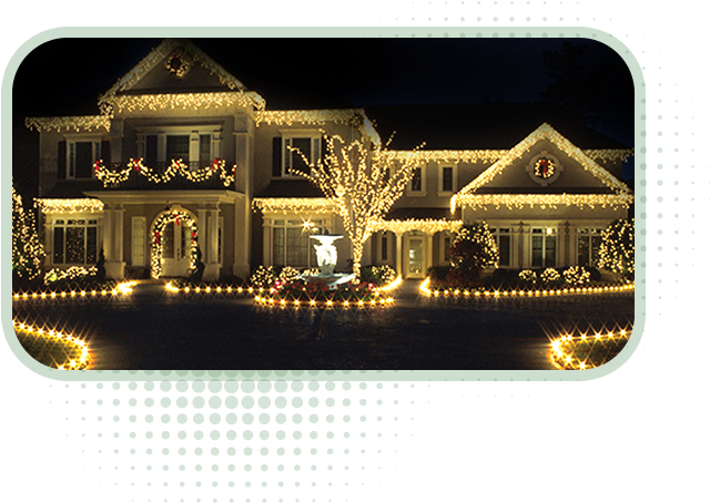 Home - Big House Christmas Lights Clipart (685x491), Png Download