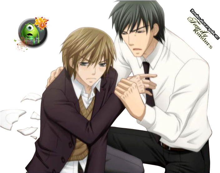 Png-shinobu X Miyagi - Junjou Terrorist Clipart (740x555), Png Download