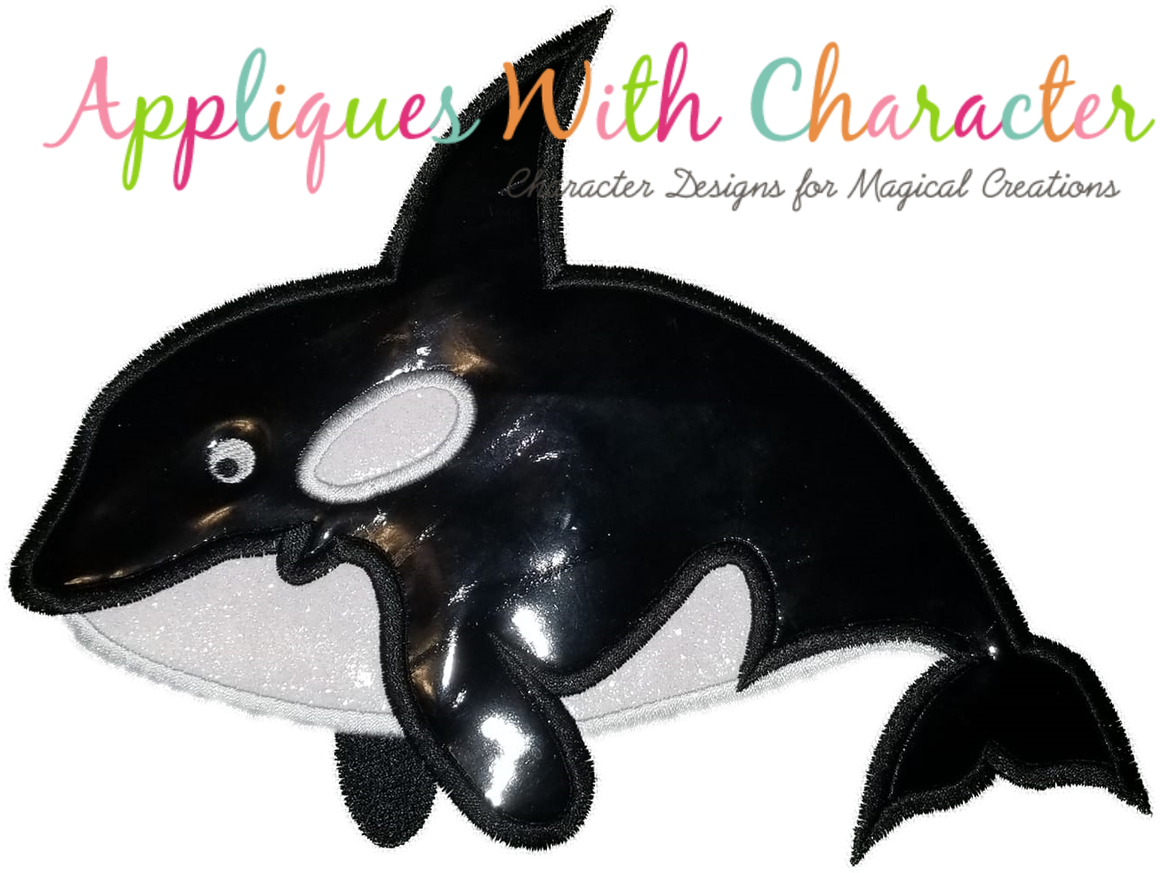 Ocean Whale Applique Design - Killer Whale Clipart (1280x949), Png Download