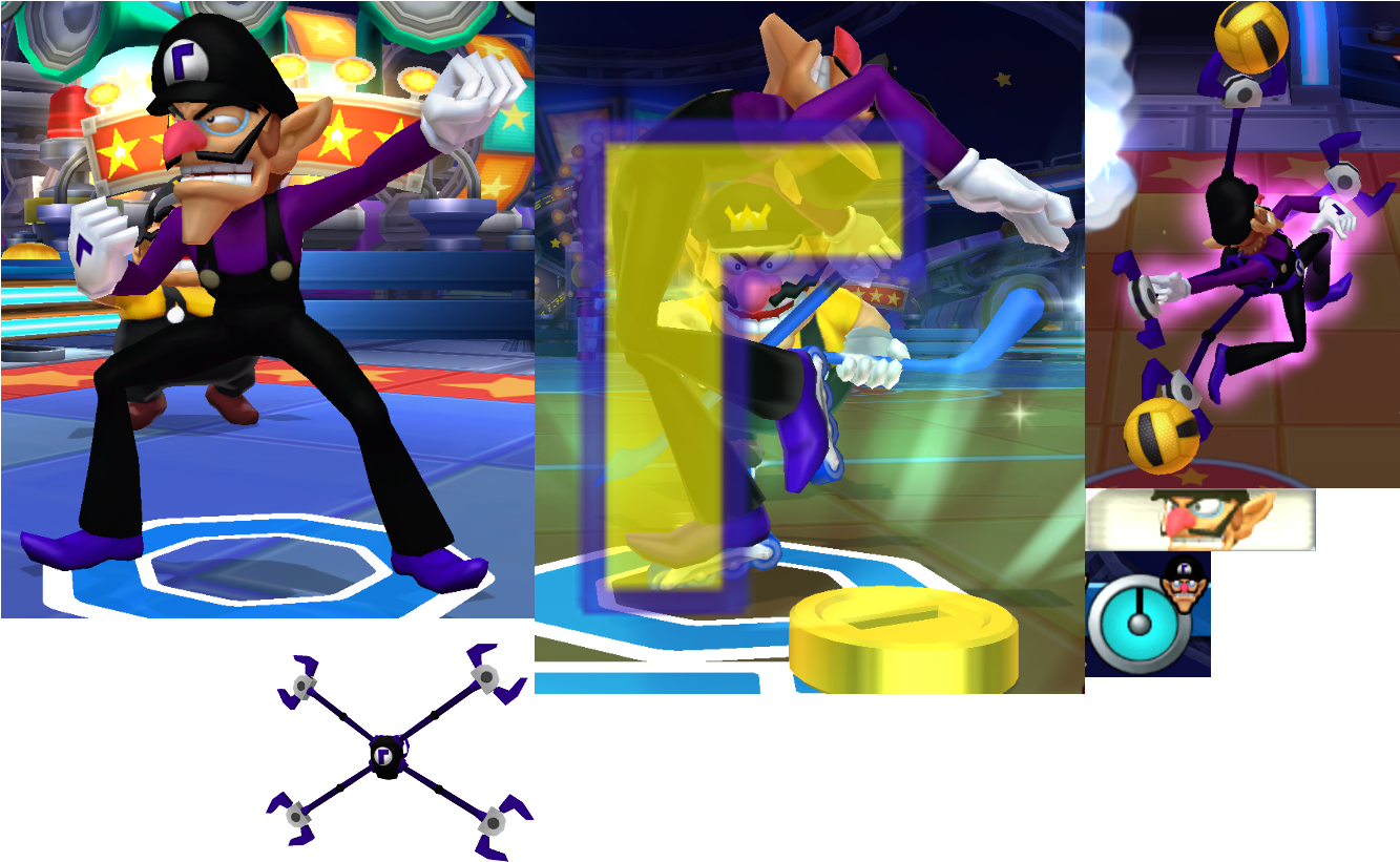 Flying Waluigi - Download - Cartoon Clipart (1332x844), Png Download