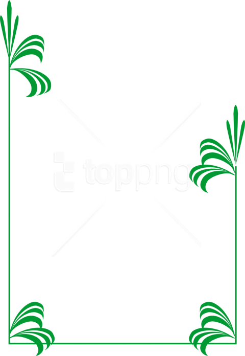 Free Png Green Border Frame Png Pic Png - Transparent Leaf Frame Png Clipart (480x696), Png Download