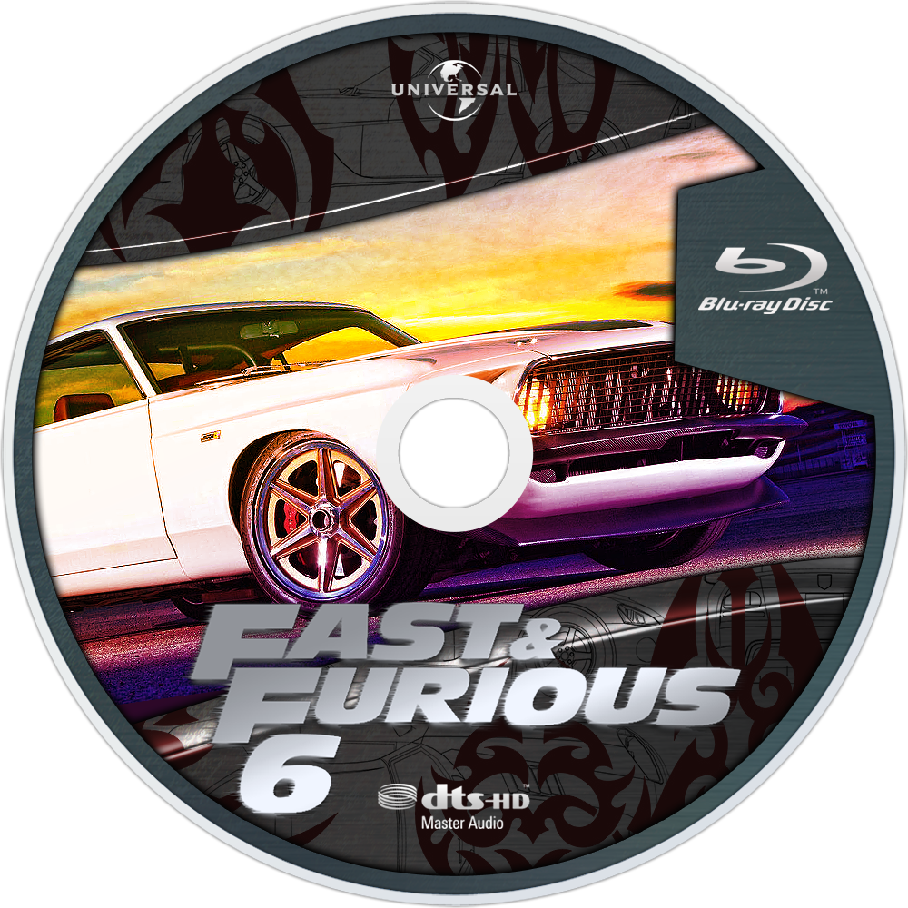 The Fast And The Furious 6 Bluray Disc Image - Fast And Furious 8 Bluray Clipart (1000x1000), Png Download