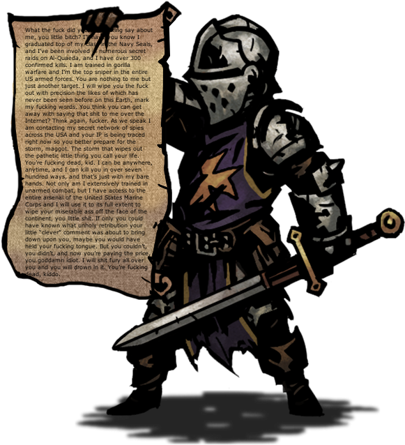 View Samegoogleiqdbsaucenao Deus Vult , - Crusader Darkest Dungeon Sprite Clipart (620x690), Png Download