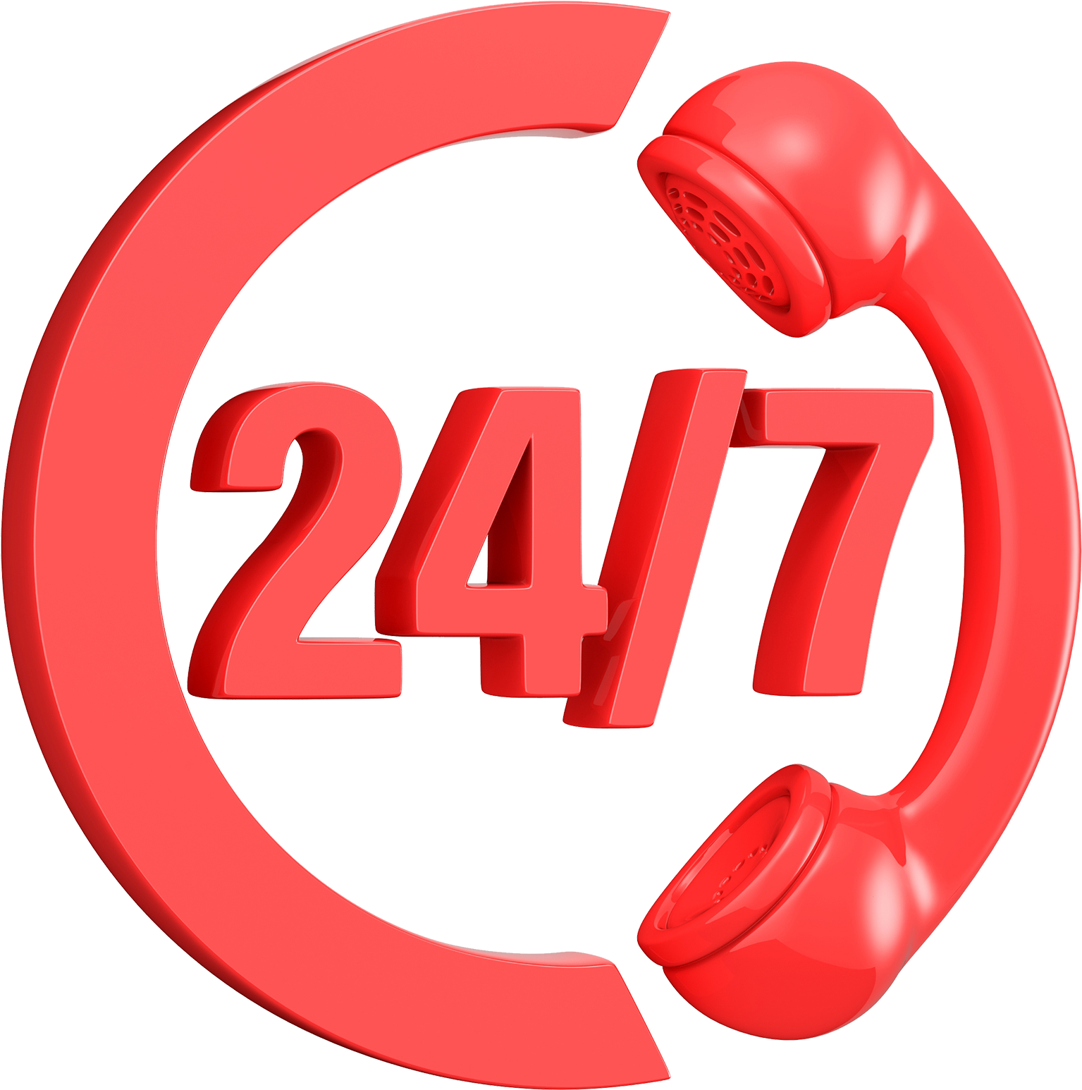24/7 Emergency Service - Plumbing Services Transparent Clipart (1920x1920), Png Download