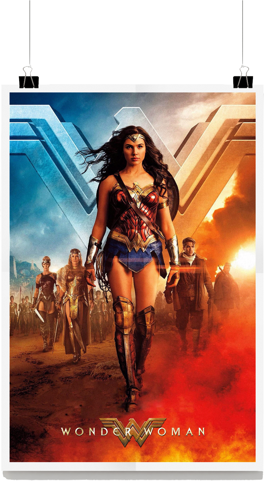 Wonder Woman Movie Review - Wonder Woman Background Clipart (883x1608), Png Download