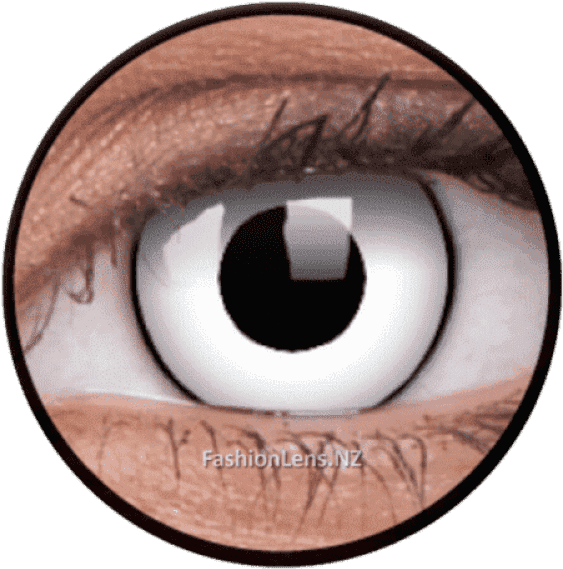 Crazy Lens - White Zombie - Contact Lenses Clipart (600x600), Png Download