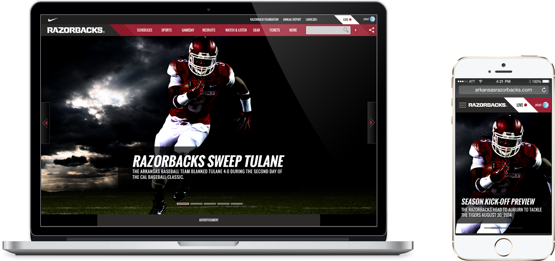 Arkansas Razorbacks Homepage Wireframe - Mobile Phone Clipart (1920x908), Png Download