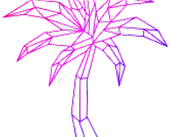 Vaporwave Clipart Aesthetic Art - Vaporwave Palm Tree Png Transparent Png (640x480), Png Download