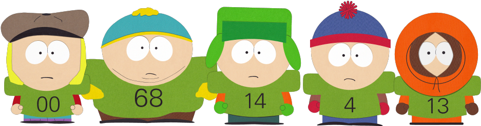 Cows Football Players - South Park Kenny Clipart (960x540), Png Download