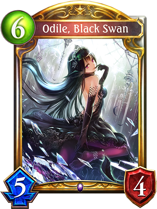 Odile, Black Swan - Odile Black Swan Shadowverse Clipart (536x698), Png Download