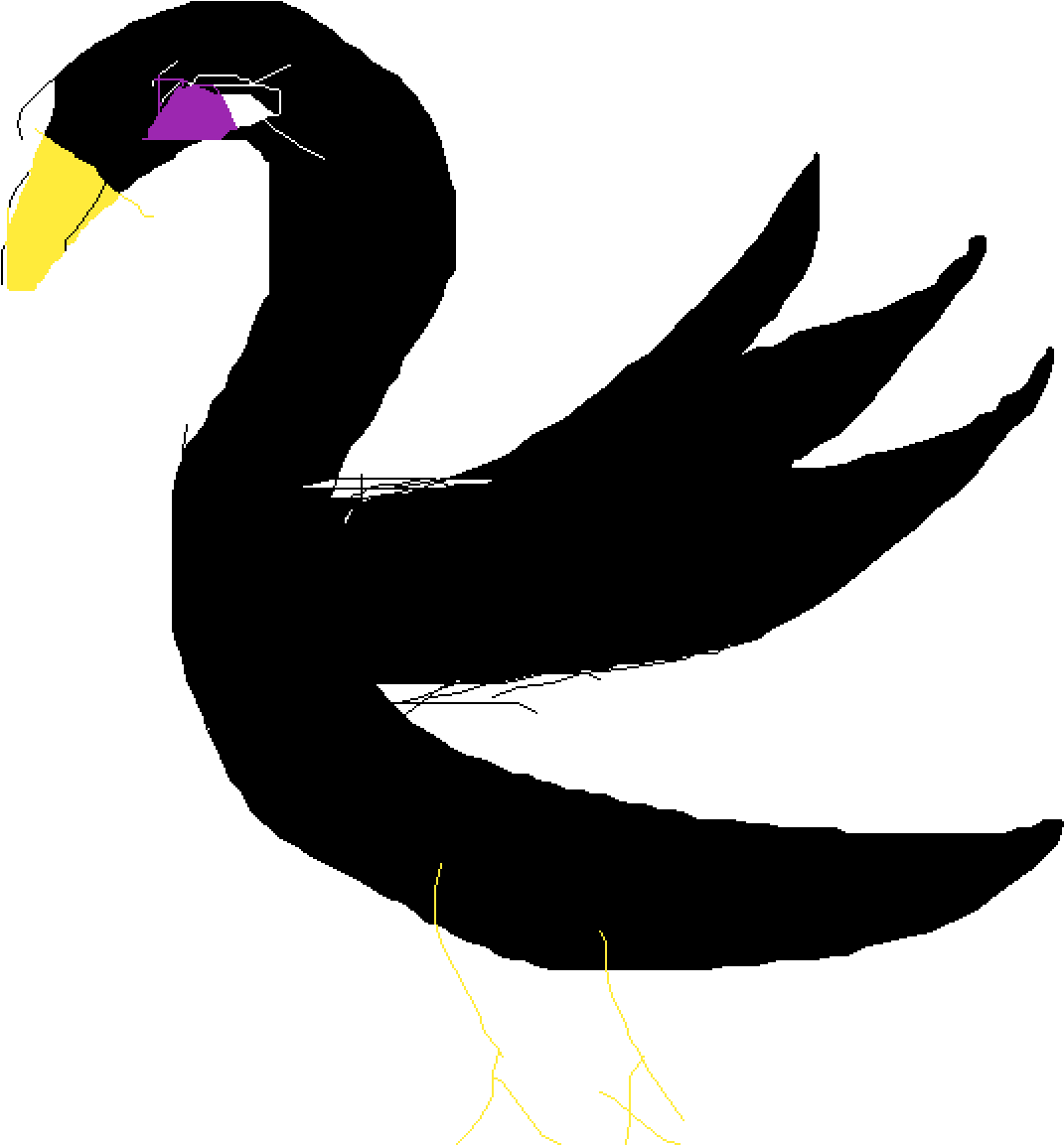 Black Swan - Duck Clipart (1400x1400), Png Download