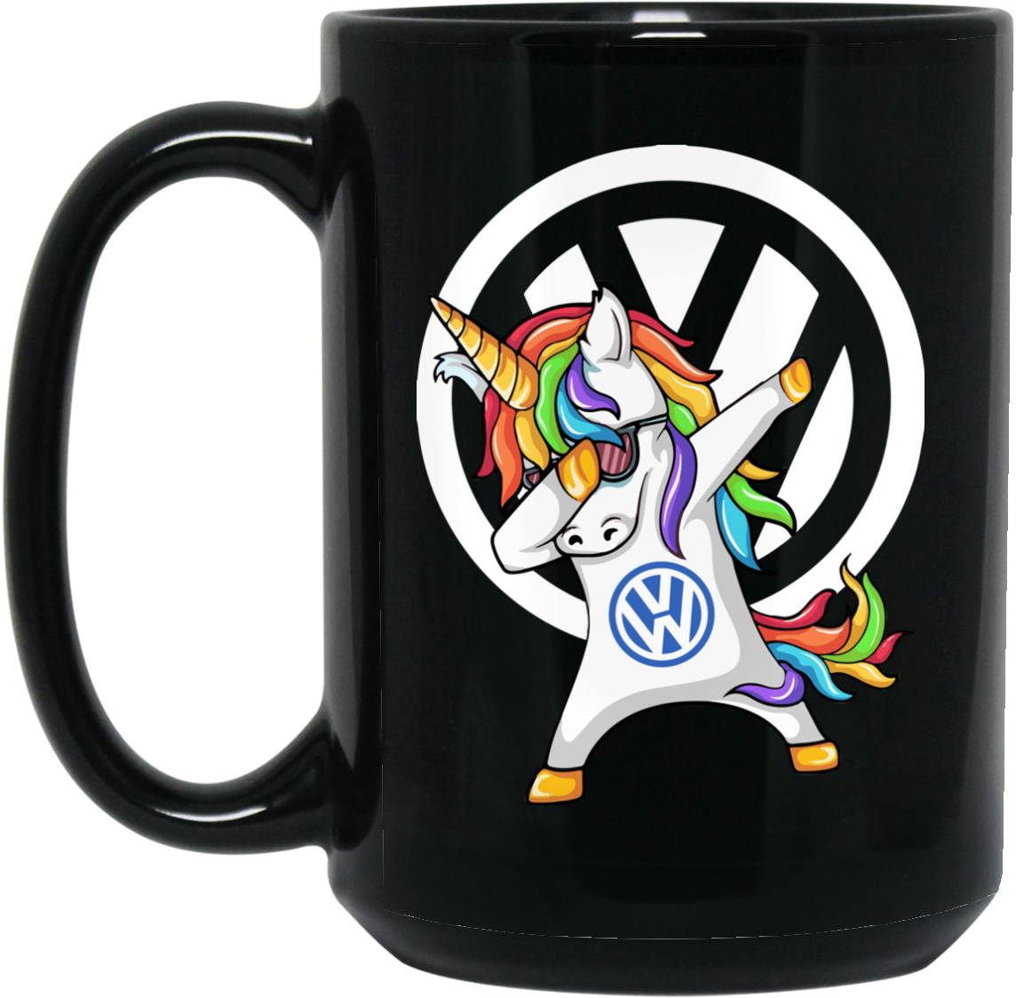 Speed Addict Vw Unicorn Dabbing Coffee Mugs - Vw Unicorn Dabbing Clipart (1155x1155), Png Download