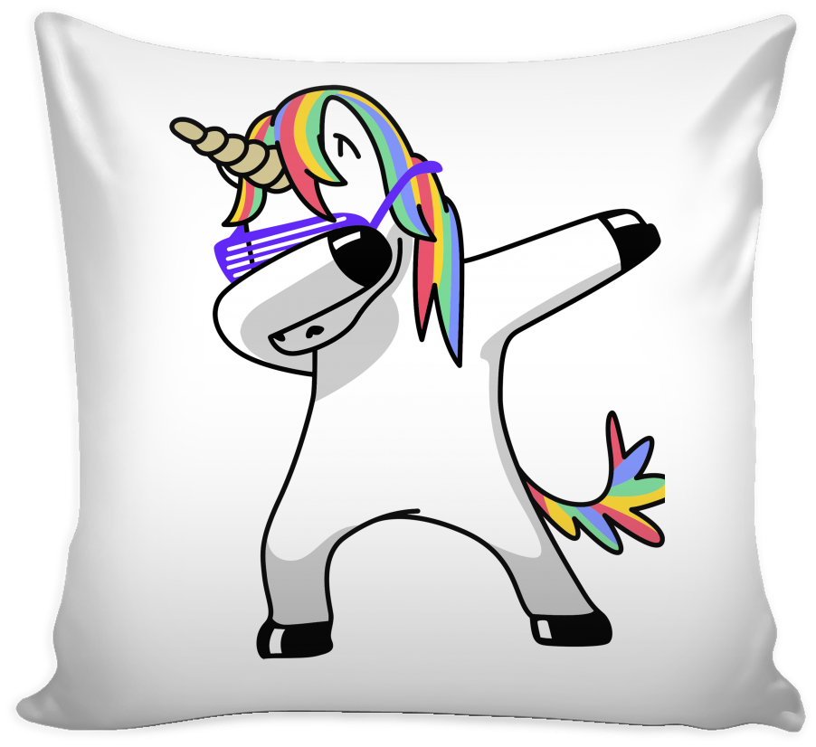 Dabbing Unicorn Pillow Case - Cool Unicorn Clipart (1024x1024), Png Download