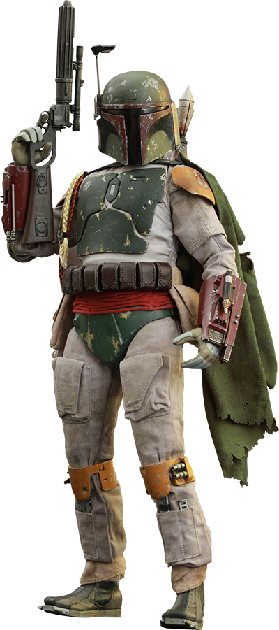 Hot Toys Boba Fett Sixth Scale Figure Star Wars Halloween, - Star Wars Boba Fett Png Clipart (400x901), Png Download